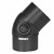 Inspection Elbow Mld 45 LS Blk
