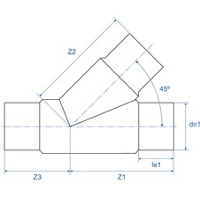 45º Moulded Equal Tee Ill